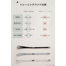 TEDDY WORKS 3 Piece Training Bands Set, Training Tubes, Resistance Bands, Muscle Training Tubes, Elastic Tubes, Stretch Bands, Fitness Bands