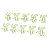100PCS Cute Paper Clip Figure Shaped Electroplating Process Prevent Slip