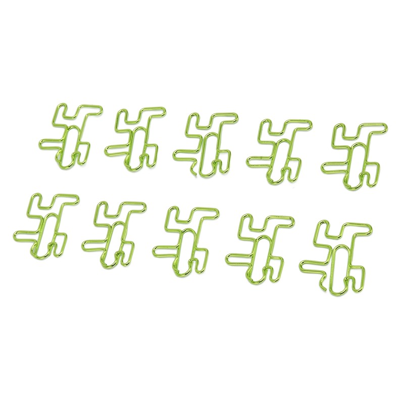 100PCS Cute Paper Clip Figure Shaped Electroplating Process Prevent Slip