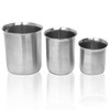 Edu-Labs Stainless Steel Beaker with Rim - Low-Form Beakers for