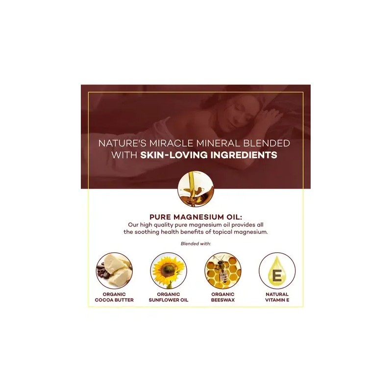 Crema De Magnesio Natural Para Calmar El Dolor, Calambres En