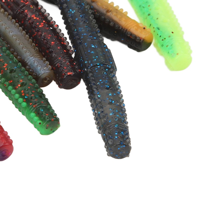 16pcs Soft Lure TPR Bite Resistant Hidden Hook Tip Built