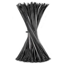 Black Cable Ties, Pack of 100, 300mm x 3.6mm Tie Wraps 12" Premium Nylon Zip Ties, Secure Self-Locking Mechanism, Multi-Purpose Plastic Tie Wraps, for Home,Office,Workshop and DIY (300 * 3.6mm)