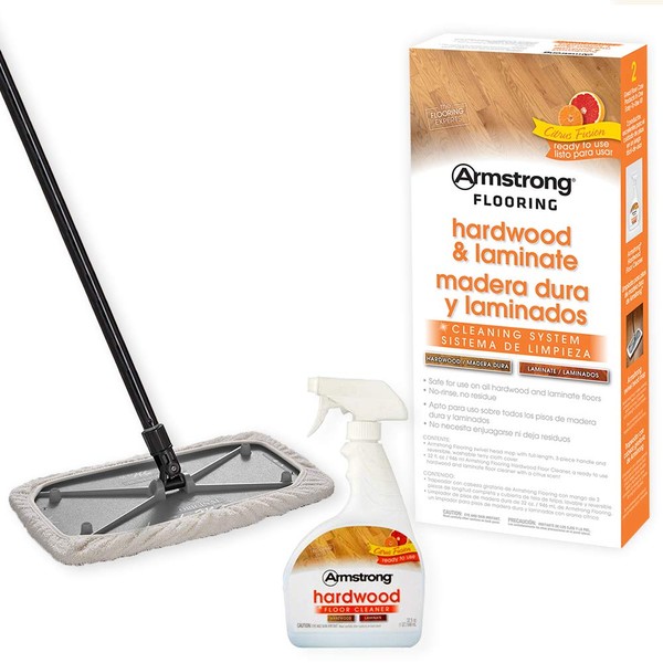Armstrong Hardwood and Laminate Cleaning System With Spray Cleaner, Mop
