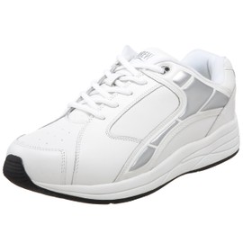 Drew Men's Force Comfortable Lace-Up Walking Shoe Therapeutic Extra Depth 8.5 4W US White