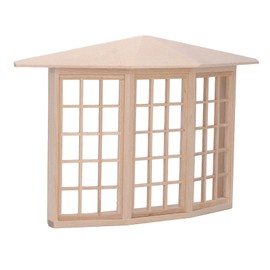 RTLR Dollhouse Bay Window 3-Sided Birch Furniture for 1/12 Dollhouse