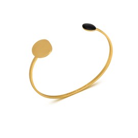Gold Bracelet Miró Jewellery | Designed by Joidart | Miró Collection | 24 Carat Gold-Plated Metal, Metal