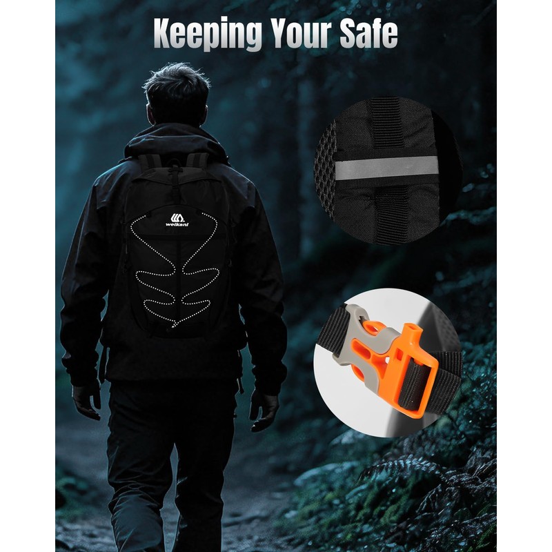 Outplea 35L Waterproof Hiking Backpack with Chest Strap for Men