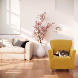 LiveGo Armchair Cover, Banquet Chair Slipcovers, Stretch Knitted Armchair Cover with Armrests, Stretch Armchair Covers for Living Room