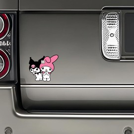 Cute Animals Friends Characters Cute Decal Stickers for Cars Laptop Skateboard Wall Decor UV Resistant (White Rabbits Friends Sticker)