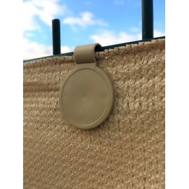edenvista Plastic Clips for Garden privacy net, Windscreen, Shade cloth | UV Treated, 20 Pack, Color Sand