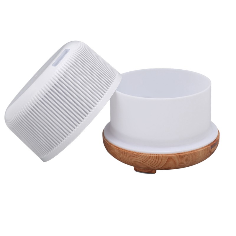 300ml Wood Grain Humidifier Aromatherapy Diffuser Humidifier with 7 LED