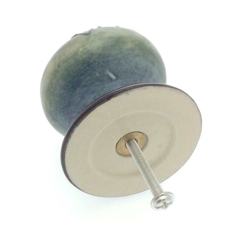 Pair of 50mm Ceramic Drawer Pulls/Cabinet Doorknobs - Old Tupton