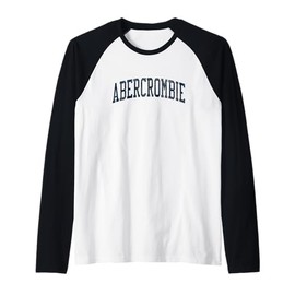 Abercrombie ND Vintage Athletic Sports JSN2 Navy Print Raglan Baseball Tee