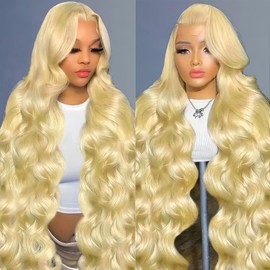 SBDSBD 613 13x6 Lace Front Wig Human Hair Pre Plucked Blonde Wig Human Hair 200 Density Body Wave HD Lace Front Wigs for Women 613 HD Lace Frontal 613 Blonde 24Inch