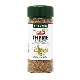 Badia Organic Thyme Leaves, 0.75 oz – Aromatic Herb for Soups, Stews, Meats, & Vegetables