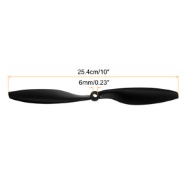 sourcing map 1045 Propellers CW CCW 10x4.5 Prop 2-Vane Fixed-Wing Black Replacement Props with Adapter Rings for Quadrotor RC Airplane, Pack of 16