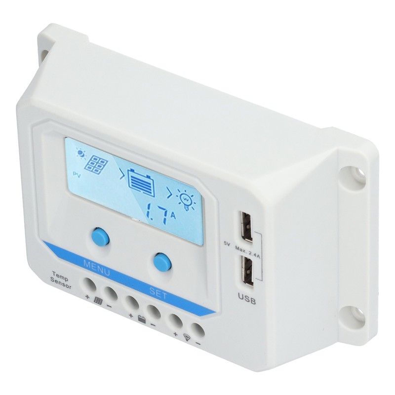 Solar Charge Controller LCD Circuit Protection 3 Level PWM Charge