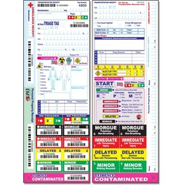 DMS All Risk Triage Tags, 50 Count