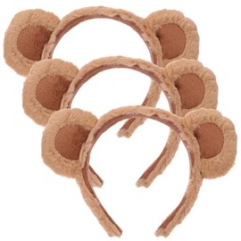 Ipetboom 3 Uds Diadema Con Orejas De Oso Disfraz De Orejas De Oso Diadema Con Orejas De Animales De Peluche Diadema De Lavado De Cara Para Fiesta Cosplay Diademas De Disfraz De Animal