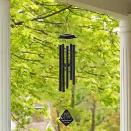 eUty 38''H Large Wind Chimes, Memorial Wind Chime Outdoor, Black Modern Wind Chimes for Home Garden Decor Patio Yard & Zen Spaces