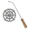 Kitchen Supply Geometric Rosette Iron Set with Handle, 4.5 x