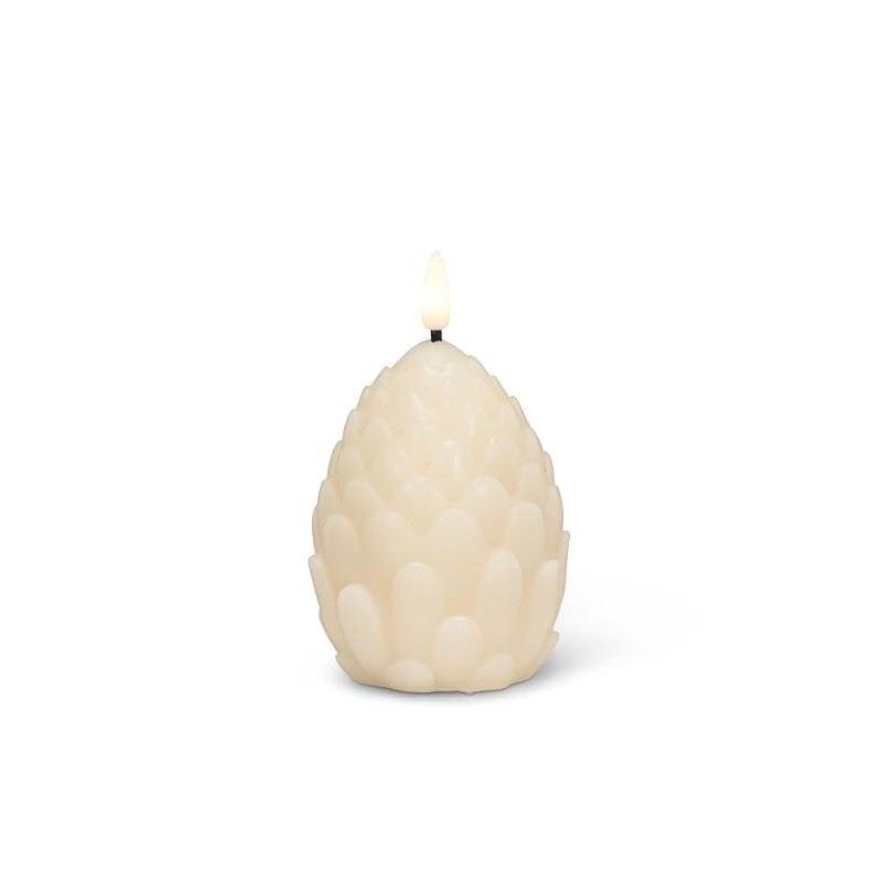 Abbott Collection Pinecone Flameless Wax Candle with LED Wick and
