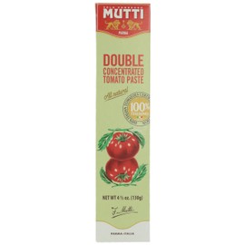Mutti Double Concentrated Tomato Paste (Doppio Concentrato), 4.5 oz. Tube | 1 Pack | Italy’s #1 Brand of Tomatoes | Tube Tomato Paste | Vegan Friendly & Gluten Free | No Additives or Preservatives