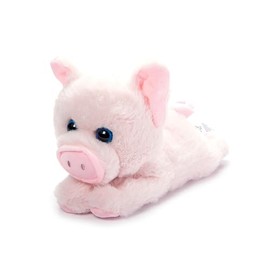 The Petting Zoo Pig Stuffed Animal Plushie Slap Bracelet, Gifts for Kids, Slapstix Wildlife Animals, Pink Pig Plush Toy, 10 inches
