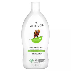 Attitude Nature Technology Dishwashing Liquid Green Apple & Basil 23.7 oz.
