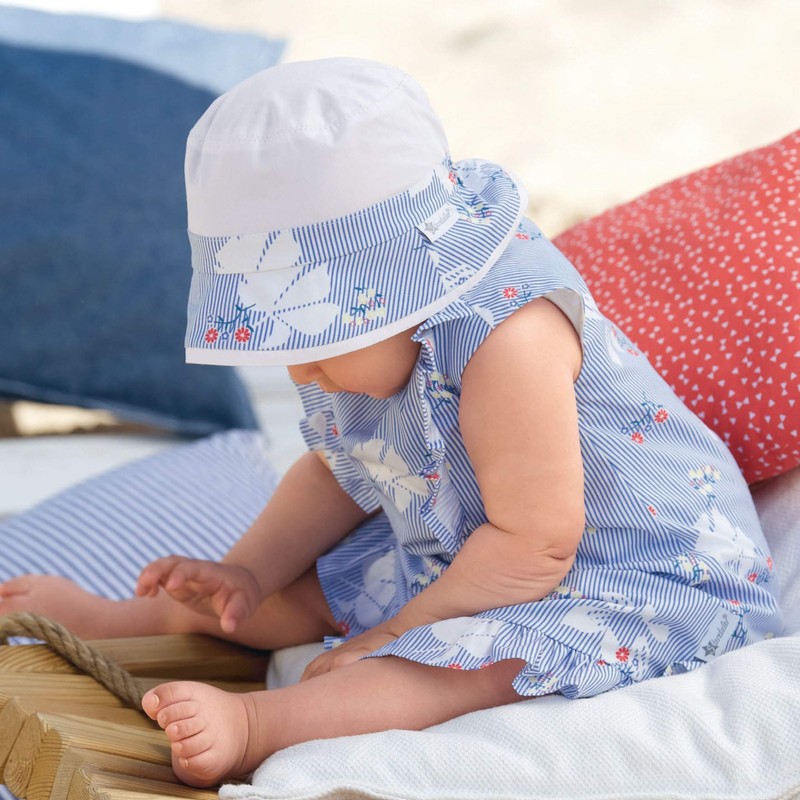 Sterntaler Girls' Hat, Blue (sky 325)