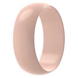 ThunderFit Silicone Wedding Ring for Men - Rubber Engagement Band - Width 8.0mm Thickness 2.0mm (Tan, 10-10.5 (20.20mm)