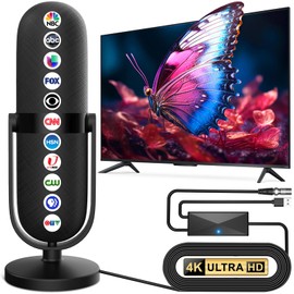 2025 TV Antenna,Digital Antenna 1900+ Miles Range,Antenna for Smart TV with 360° Reception Amplifier Signal Booster,HD Antennas for Local Channels Support 8K 4K 1080p-TV Antenna Indoor 25ft Coax Cable