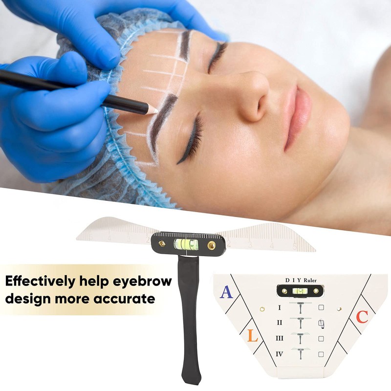 Eyebrow balance ruler stencils, eyebrow tattoo shaping template, eyebrow tattoo