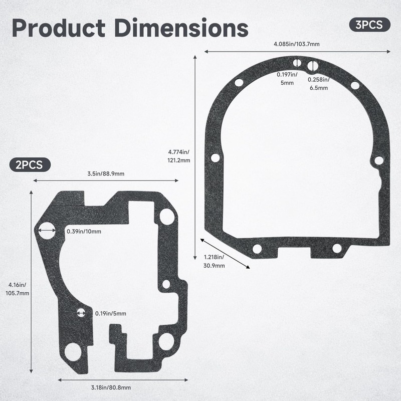 AIYOYOLIFE 5 Pack Transmission Case Gasket Cover Gasket Compatible With