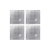 Shepherd Hardware 9083 1-7/8-Inch Square Spiked Furniture Cup, Clear Plastic,