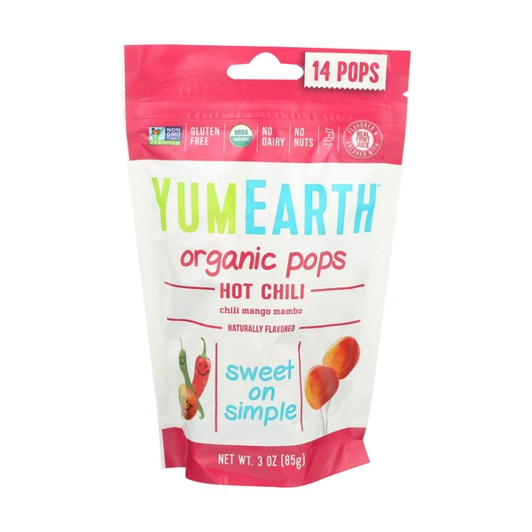 Yummy Earth, Organic Hot Chili Pops, 15 Lollipops, 3 oz (85 g) by Yumearth Organics