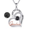 POPKIMI Sterling Silver Grandma Necklace I Love You to the