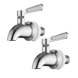 hgzaccompany 2 Pack Stainless Steel Spigot For Drink Dispenser, Replacement Metal Spigot For Beverage Dispenser, Water Dispenser Faucet, Food Grade Metal Spout.