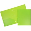 JAM PAPER Heavy Duty Plastic 3 Hole Punch School Folders