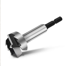 27mm Woodworking Drill, High-Hardness Alloy Countersink Drill, Precision Woodworking Hinge Cutting Tool, Suitable for Hardwood, Plastic, Plywood (0.25 inch (6.35 mm) Shank)
