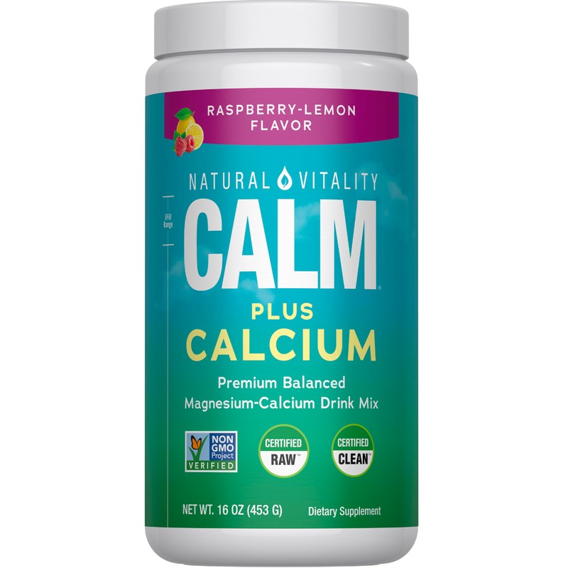 Natural Vitality Calm, Magnesium & Calcium Supplement, Drink Mix Powder
