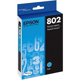 EPSON T802 DURABrite Ultra -Ink Standard Capacity Cyan -Cartridge (T802220-S) for select Epson WorkForce Pro Printers