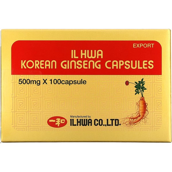 Ilhwa Korean Ginseng Capsules, 500 mg, 100 Capsules