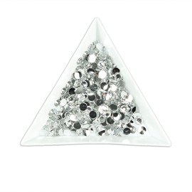 500pcs 5mm Flat Back Resin Rhinestones Bling Crystal Diamantes for Nail Art & Craft (5mm, Clear)