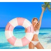 2 PCS 43inch Orange Inflatable Pool Floats for Adults Swimming