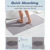 AMOAMI Bath-Mat,Ultra Thin Bath-Rugs Runner,Rubber Backed Bath Mats for Bathroom