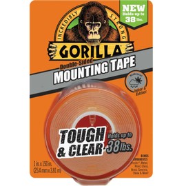 Gorilla (6)-Gorilla 1 In. x 150 In. Tough&Clear Dbl-Sided Mounting Tape 6036002 6pk