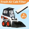 6 PCS 7176099 Fresh Air Cab Filter for Bobcat Loader