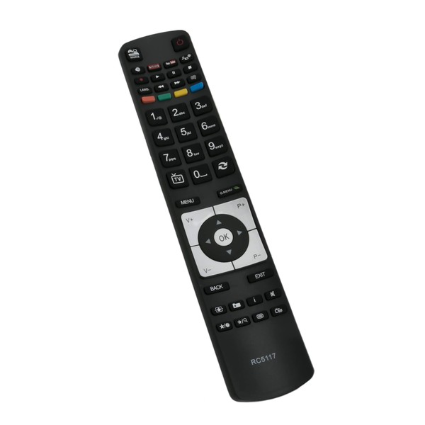 VINABTY RC5117 Remote Control Compatible with BUSH DLED49287FHD LED24127DVDCNTD LED24265DVDCNT